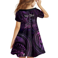 Personalised Polynesia Zodiac Virgo Family Matching Off Shoulder Short Dress and Hawaiian Shirt Galaxy Polynesian Pattern Chest Tattoo Style LT14 - Polynesian Pride