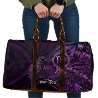 Personalised Polynesia Zodiac Virgo Travel Bag Galaxy Polynesian Pattern Chest Tattoo Style LT14 Purple - Polynesian Pride