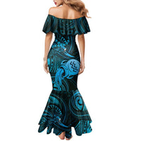 Personalised Polynesia Zodiac Aquarius Mermaid Dress Galaxy Polynesian Pattern Chest Tattoo Style