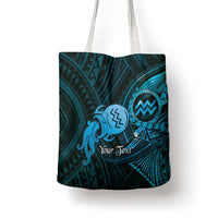 Personalised Polynesia Zodiac Aquarius Tote Bag Galaxy Polynesian Pattern Chest Tattoo Style LT14 - Polynesian Pride
