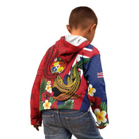 Hawaii And Tonga Kid Hoodie Shark Tattoo With Tongan Coat Of Arms