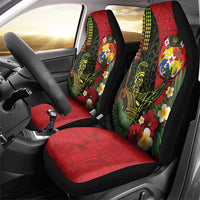 Hawaii And Tonga Car Seat Cover King Kamehameha Tribal Ngatu Pattern