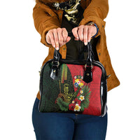Hawaii And Tonga Shoulder Handbag King Kamehameha Tribal Ngatu Pattern LT14 One Size Red - Polynesian Pride