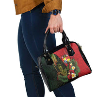 Hawaii And Tonga Shoulder Handbag King Kamehameha Tribal Ngatu Pattern LT14 - Polynesian Pride