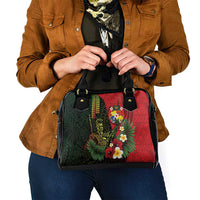 Hawaii And Tonga Shoulder Handbag King Kamehameha Tribal Ngatu Pattern LT14 - Polynesian Pride
