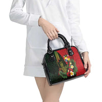Hawaii And Tonga Shoulder Handbag King Kamehameha Tribal Ngatu Pattern LT14 - Polynesian Pride