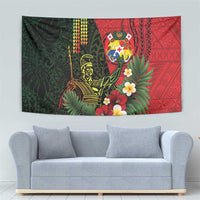 Hawaii And Tonga Tapestry King Kamehameha Tribal Ngatu Pattern