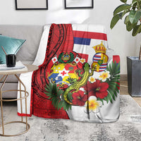 Hawaii And Tonga Blanket King Kalakaua Tribal Gecko Tongan Ngatu