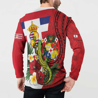 Hawaii And Tonga Button Sweatshirt King Kalakaua Tribal Gecko Tongan Ngatu