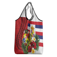 Hawaii And Tonga Grocery Bag King Kalakaua Tribal Gecko Tongan Ngatu