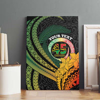 Personalised Vanuatu Independence Day Canvas Wall Art July 30 Pig Tusk Long God Yumi Stanap