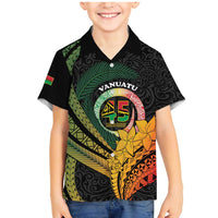 Personalised Vanuatu Independence Day Family Matching Mermaid Dress and Hawaiian Shirt July 30 Pig Tusk Long God Yumi Stanap
