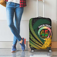 Personalised Vanuatu Independence Day Luggage Cover July 30 Pig Tusk Long God Yumi Stanap