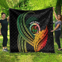 Personalised Vanuatu Independence Day Quilt July 30 Pig Tusk Long God Yumi Stanap