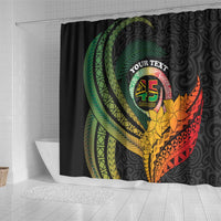 Personalised Vanuatu Independence Day Shower Curtain July 30 Pig Tusk Long God Yumi Stanap