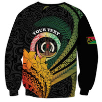 Personalised Vanuatu Independence Day Sweatshirt July 30 Pig Tusk Long God Yumi Stanap