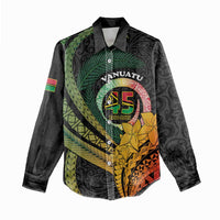 Personalised Vanuatu Independence Day Women Casual Shirt July 30 Pig Tusk Long God Yumi Stanap
