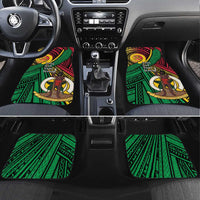 Halo Vanuatu Car Mats Happy 46th Independence Anniversary LT14 Set 4pcs Black - Polynesian Pride