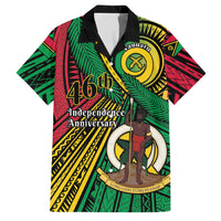 Halo Vanuatu Family Matching Off Shoulder Maxi Dress and Hawaiian Shirt Happy 45th Independence Anniversary
