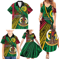 Halo Vanuatu Family Matching Summer Maxi Dress and Hawaiian Shirt Happy 45th Independence Anniversary