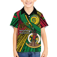 Halo Vanuatu Family Matching Summer Maxi Dress and Hawaiian Shirt Happy 45th Independence Anniversary