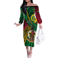 Halo Vanuatu Off The Shoulder Long Sleeve Dress Happy 45th Independence Anniversary