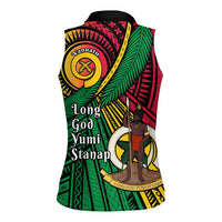 Halo Vanuatu Women Sleeveless Polo Shirt Happy 45th Independence Anniversary