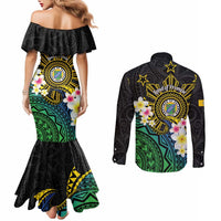 Lalawigan ng Palawan Couples Matching Mermaid Dress and Long Sleeve Button Shirt Philippines Province Land of Promise LT14 - Polynesian Pride
