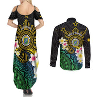 Lalawigan ng Palawan Couples Matching Summer Maxi Dress and Long Sleeve Button Shirt Philippines Province Land of Promise LT14 - Polynesian Pride