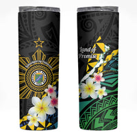 Lalawigan ng Palawan Skinny Tumbler Philippines Province Land of Promise LT14 Black - Polynesian Pride