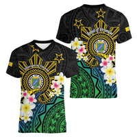 Lalawigan ng Palawan Women V-Neck T-Shirt Philippines Province Land of Promise