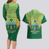 Isabela Philippines Couples Matching Long Sleeve Bodycon Dress and Hawaiian Shirt Queen Province Of The North