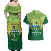 Isabela Philippines Couples Matching Off Shoulder Maxi Dress and Hawaiian Shirt Queen Province Of The North