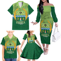 Isabela Philippines Family Matching Off The Shoulder Long Sleeve Dress and Hawaiian Shirt Queen Province Of The North