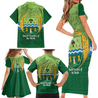 Isabela Philippines Family Matching Short Sleeve Bodycon Dress and Hawaiian Shirt Queen Province Of The North