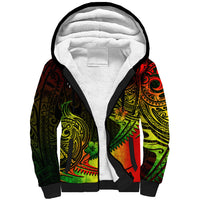 Personalised Polynesian Tribal Sherpa Hoodie Unique Reggae LT14 Unisex Reggae - Polynesian Pride