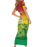 Vanuatu Indipendens Dei Family Matching Short Sleeve Bodycon Dress and Hawaiian Shirt Yumi 46th Independence Anniversary LT14 - Polynesian Pride