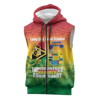 Vanuatu Indipendens Dei Sleeveless Zip Hoodie Yumi 46th Independence Anniversary