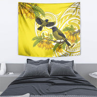 Bellbird New Zealand Tapestry Korimako Kowhai Maori Pattern