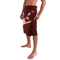Oxblood Polynesia Lavalava Tribal Pattern Tropical Frangipani