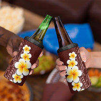 Oxblood Tropical Plumeria With Galaxy Polynesian Art 4 in 1 Can Cooler Tumbler LT14 - Polynesian Pride
