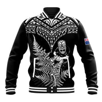 Personalised New Zealand Silver Fern Rugby Baseball Jacket Go All Black 2023 World Cup LT14 Unisex Black - Polynesian Pride