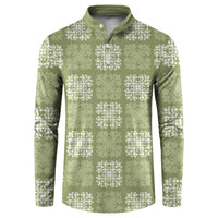 Vesuvian Green Palaka Quilt Hawaii Button Sweatshirt Traditional Hawaii-plaid Pattern LT14 Vesuvian Green - Polynesian Pride