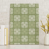 Vesuvian Green Palaka Quilt Hawaii Canvas Wall Art Traditional Hawaii-plaid Pattern LT14 Without Frame Vesuvian Green - Polynesian Pride