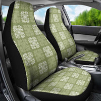 Vesuvian Green Palaka Quilt Hawaii Car Seat Cover Traditional Hawaii-plaid Pattern - Polynesian Pride