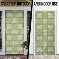 Vesuvian Green Palaka Quilt Hawaii Door Cover Traditional Hawaii-plaid Pattern - Polynesian Pride