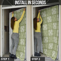 Vesuvian Green Palaka Quilt Hawaii Door Cover Traditional Hawaii-plaid Pattern - Polynesian Pride