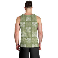 Vesuvian Green Palaka Quilt Hawaii Men Tank Top Traditional Hawaii-plaid Pattern LT14 - Polynesian Pride
