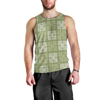 Vesuvian Green Palaka Quilt Hawaii Men Tank Top Traditional Hawaii-plaid Pattern LT14 - Polynesian Pride