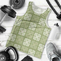 Vesuvian Green Palaka Quilt Hawaii Men Tank Top Traditional Hawaii-plaid Pattern LT14 - Polynesian Pride